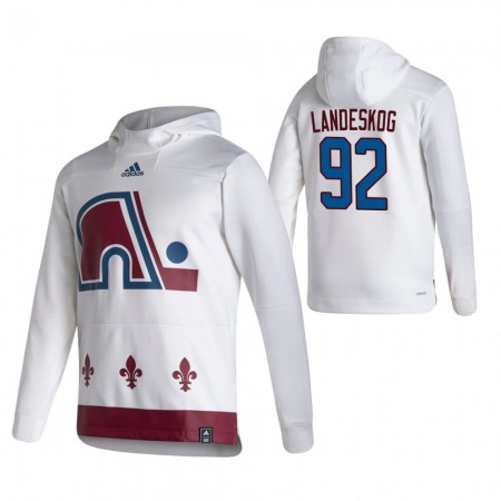Herren Eishockey Colorado Avalanche Gabriel Landeskog 92 2020-21 Reverse Retro Pullover Hooded Sweatshirt
